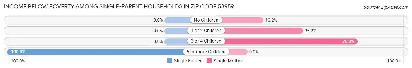 Income Below Poverty Among Single-Parent Households in Zip Code 53959
