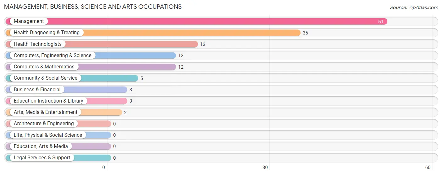 Management, Business, Science and Arts Occupations in Zip Code 54006