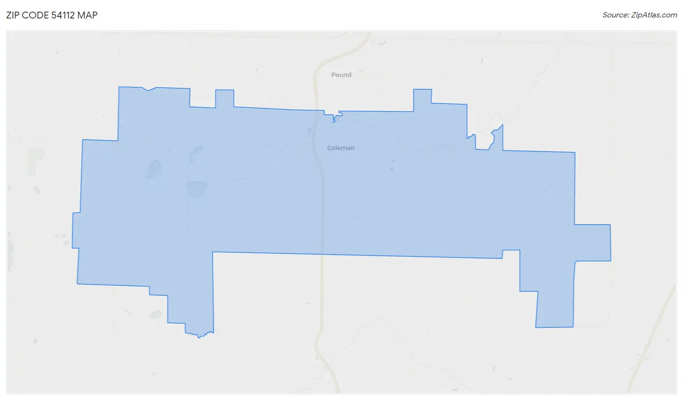 Zip Code 54112 Map