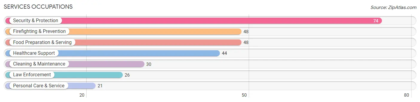 Services Occupations in Zip Code 54128