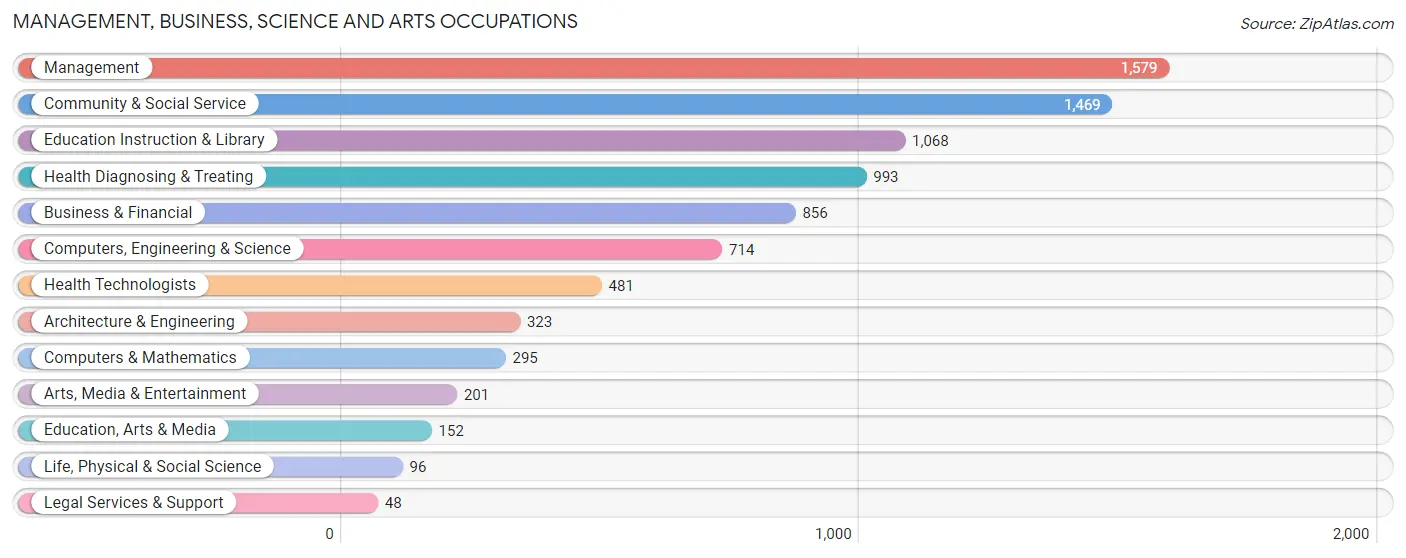 Management, Business, Science and Arts Occupations in Zip Code 54130