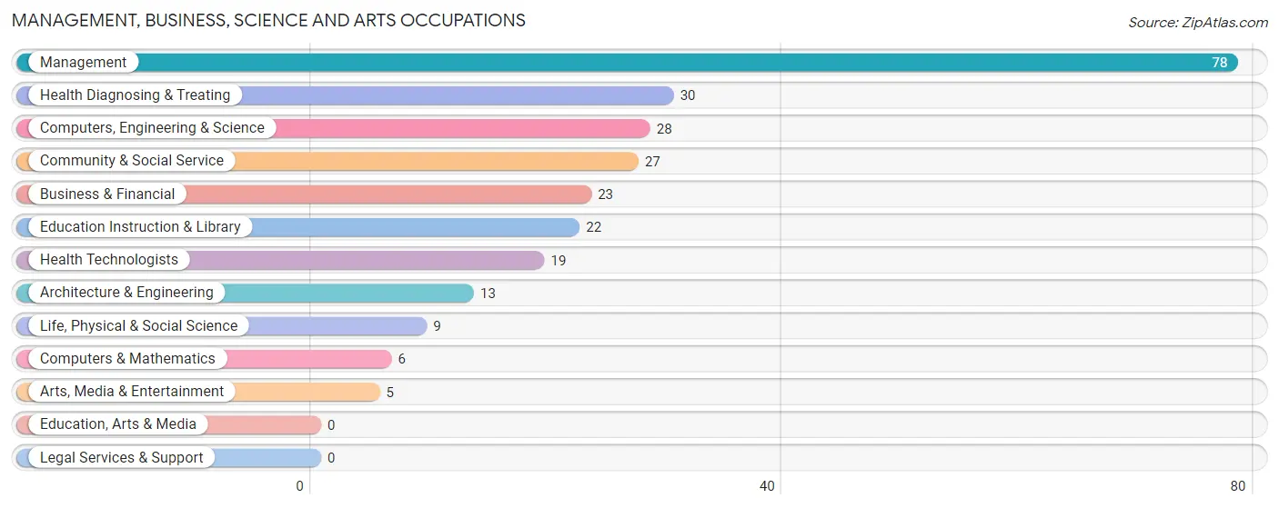 Management, Business, Science and Arts Occupations in Zip Code 54159