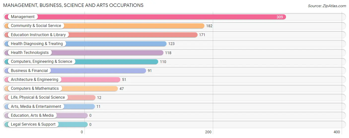 Management, Business, Science and Arts Occupations in Zip Code 54171