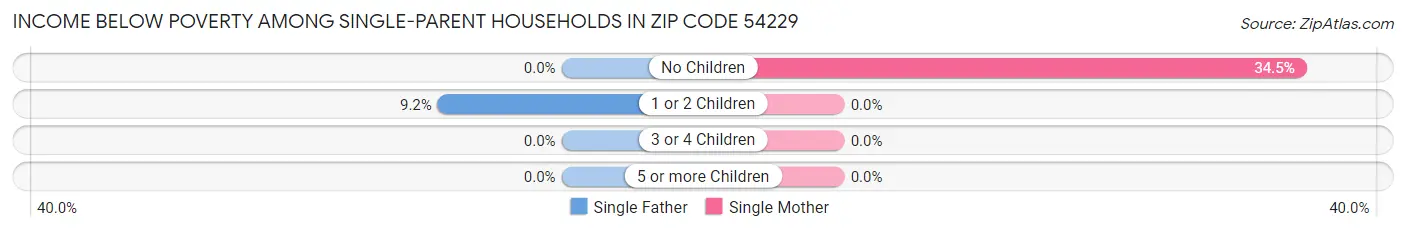 Income Below Poverty Among Single-Parent Households in Zip Code 54229