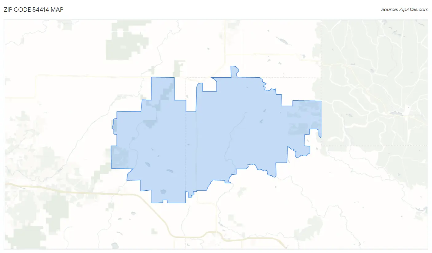 Zip Code 54414 Map