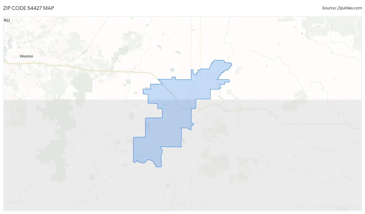 Zip Code 54427 Map