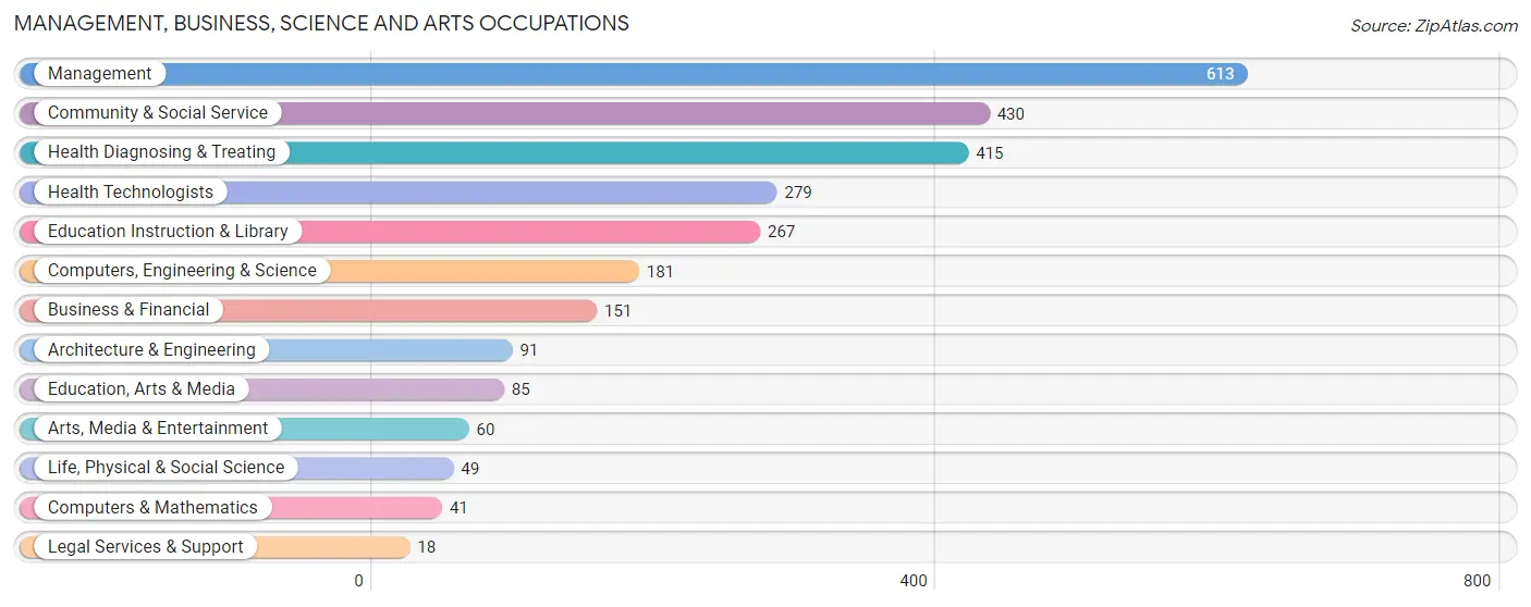 Management, Business, Science and Arts Occupations in Zip Code 54451