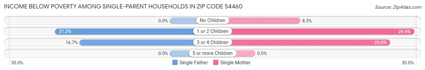 Income Below Poverty Among Single-Parent Households in Zip Code 54460