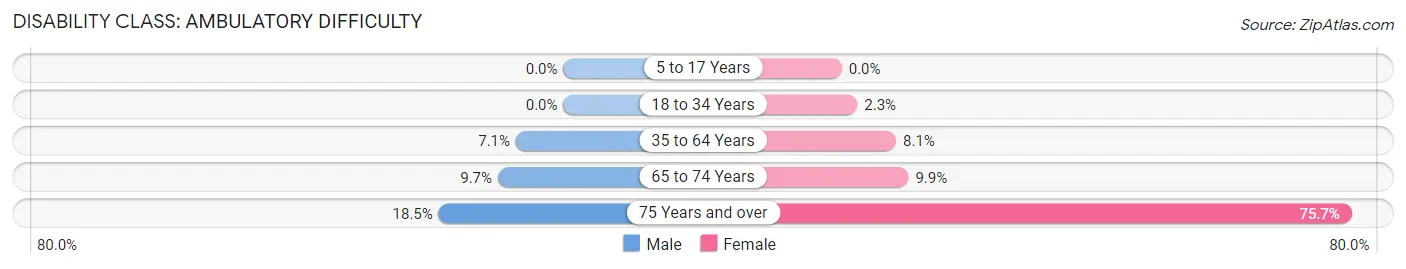 Disability in Zip Code 54480: <span>Ambulatory Difficulty</span>