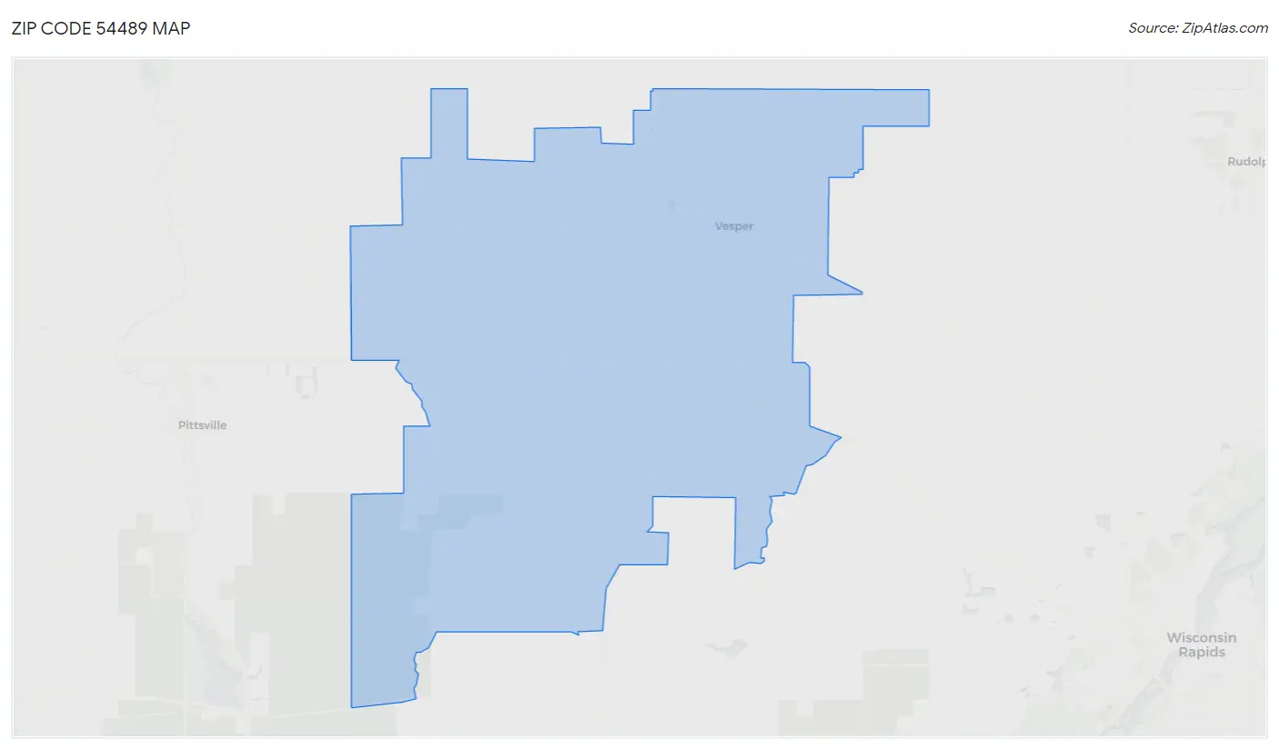 Zip Code 54489 Map