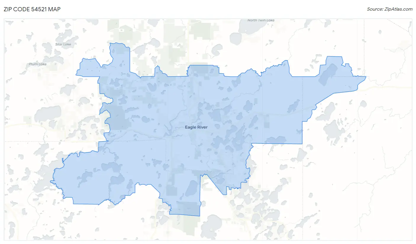 Zip Code 54521 Map