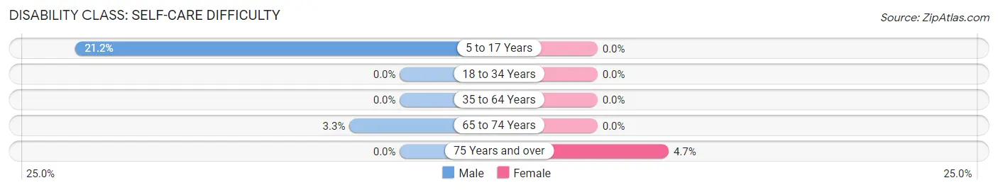 Disability in Zip Code 54545: <span>Self-Care Difficulty</span>