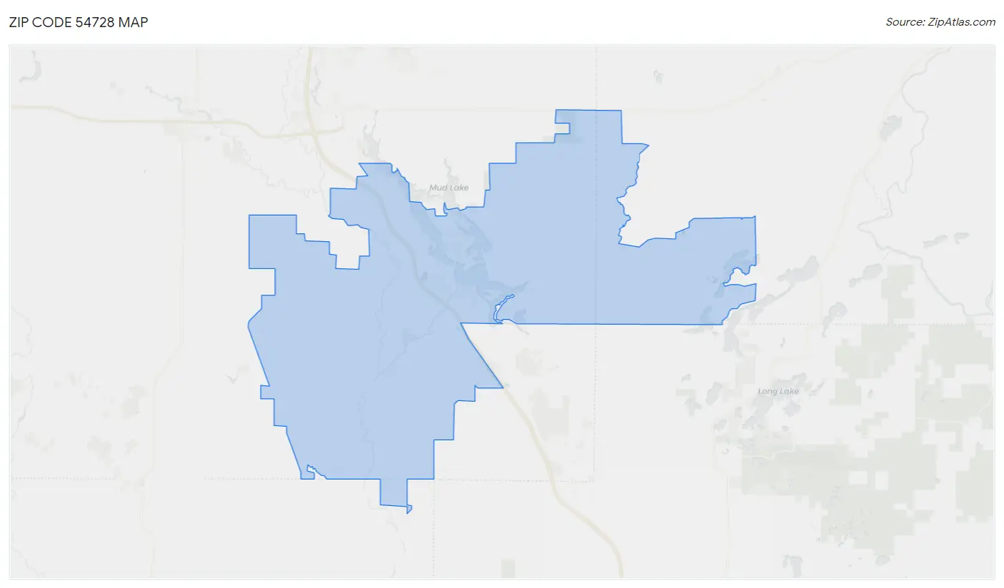 Zip Code 54728 Map