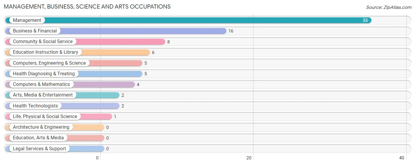 Management, Business, Science and Arts Occupations in Zip Code 54746