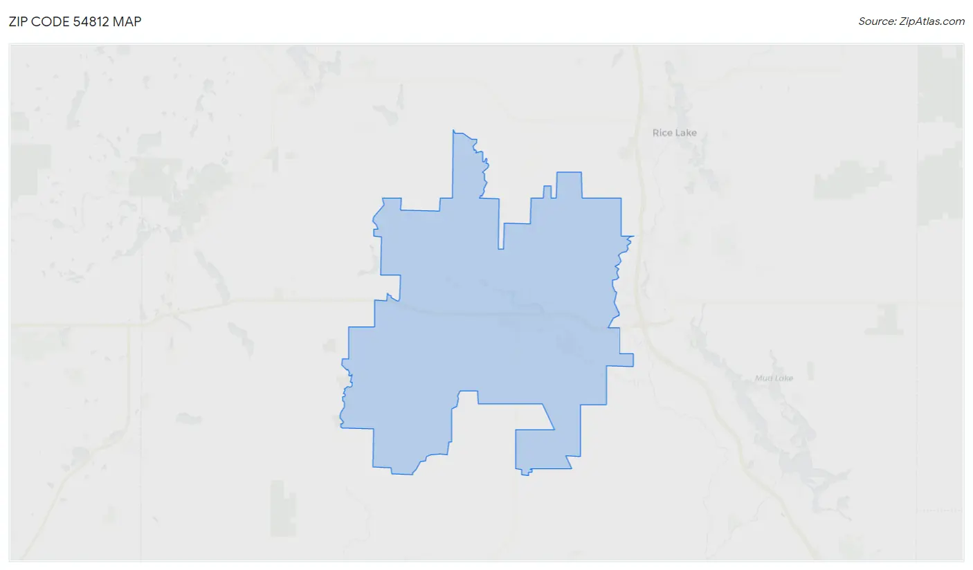 Zip Code 54812 Map