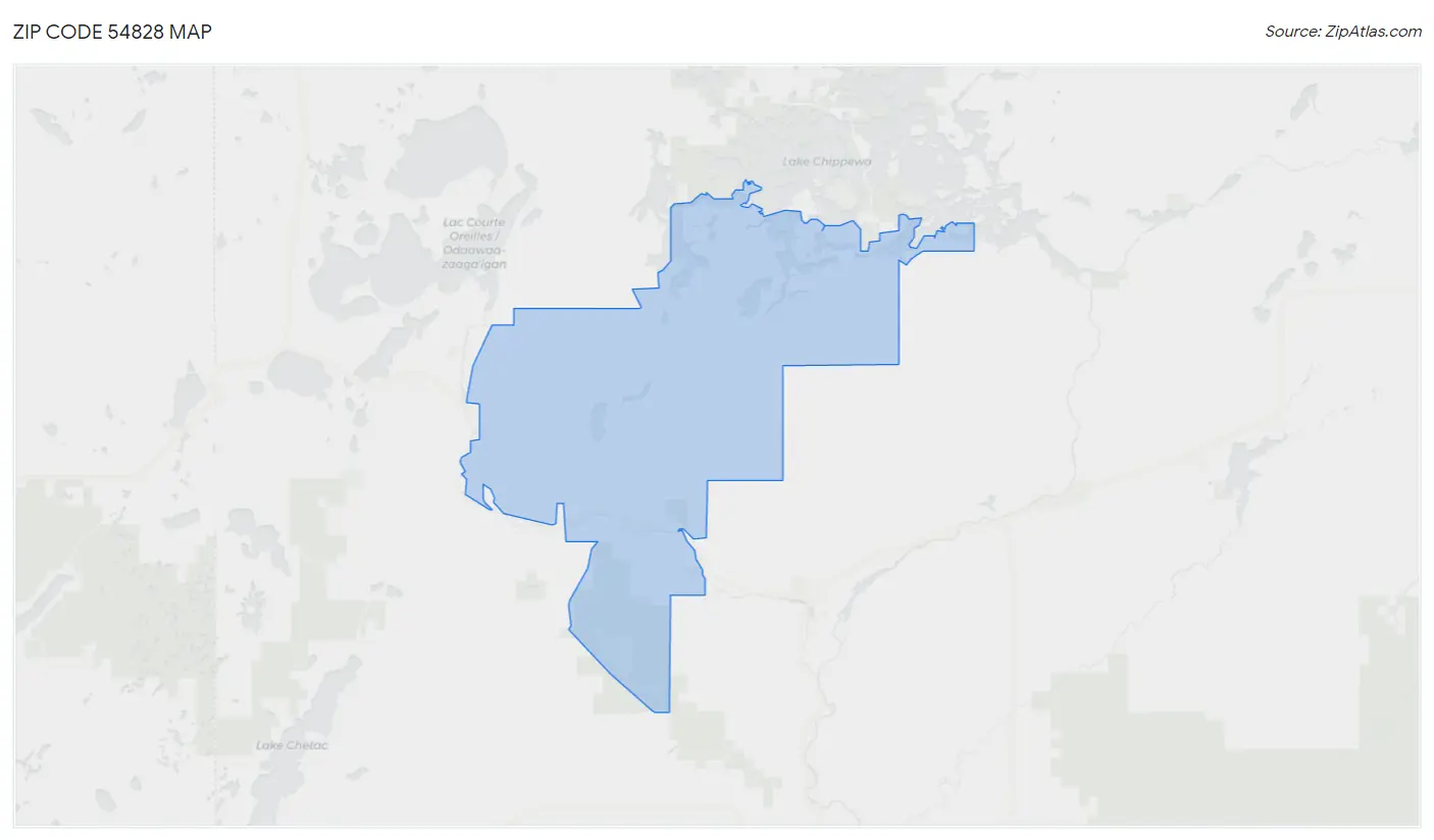 Zip Code 54828 Map