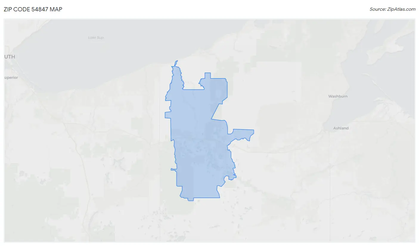 Zip Code 54847 Map