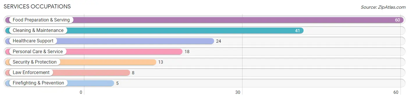 Services Occupations in Zip Code 54870