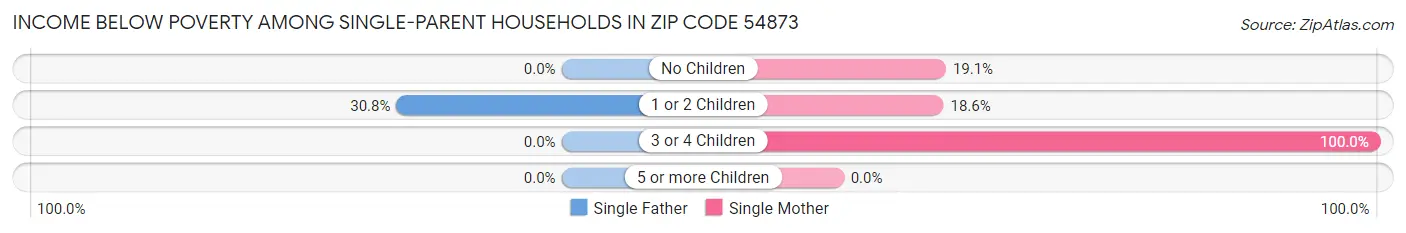 Income Below Poverty Among Single-Parent Households in Zip Code 54873