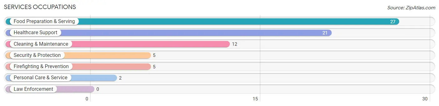 Services Occupations in Zip Code 54888