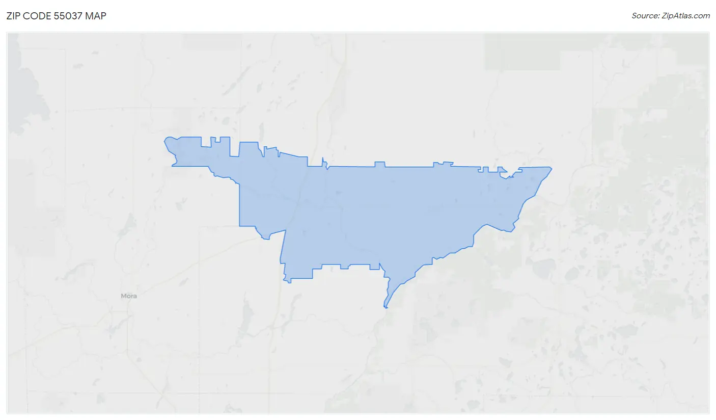 Zip Code 55037 Map