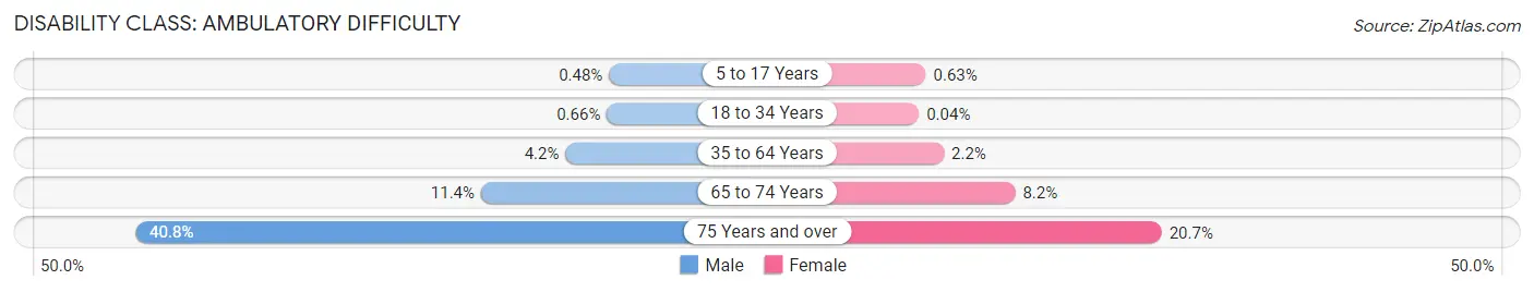 Disability in Zip Code 55038: <span>Ambulatory Difficulty</span>