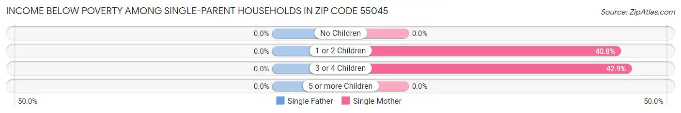 Income Below Poverty Among Single-Parent Households in Zip Code 55045