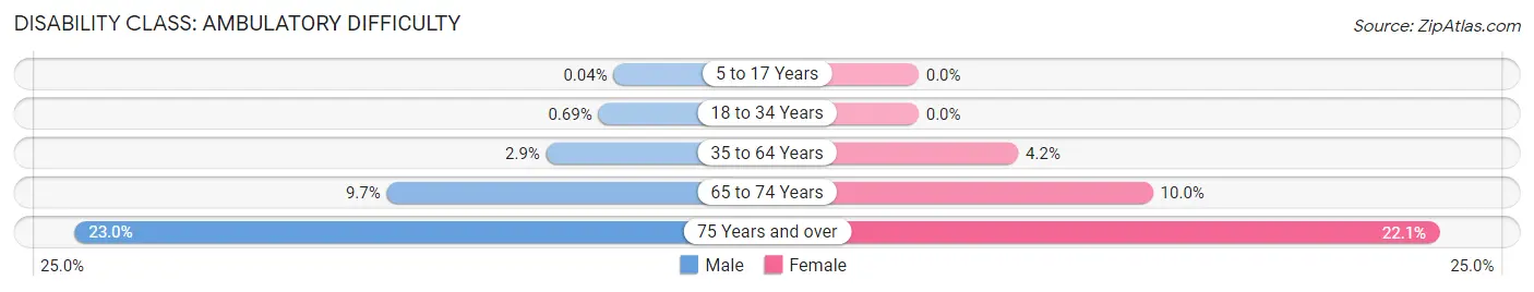 Disability in Zip Code 55060: <span>Ambulatory Difficulty</span>