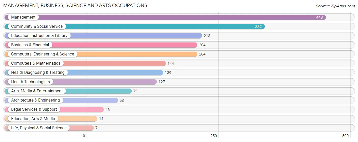 Management, Business, Science and Arts Occupations in Zip Code 55071