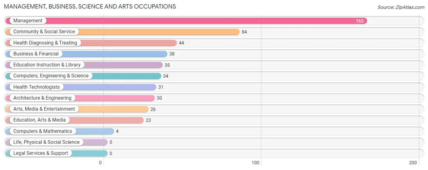 Management, Business, Science and Arts Occupations in Zip Code 55088