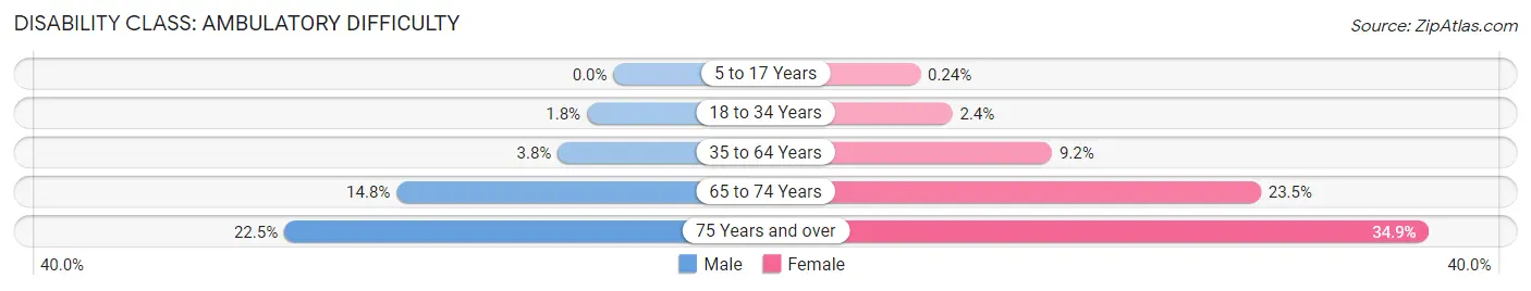 Disability in Zip Code 55117: <span>Ambulatory Difficulty</span>