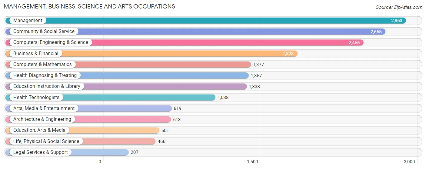 Management, Business, Science and Arts Occupations in Zip Code 55337