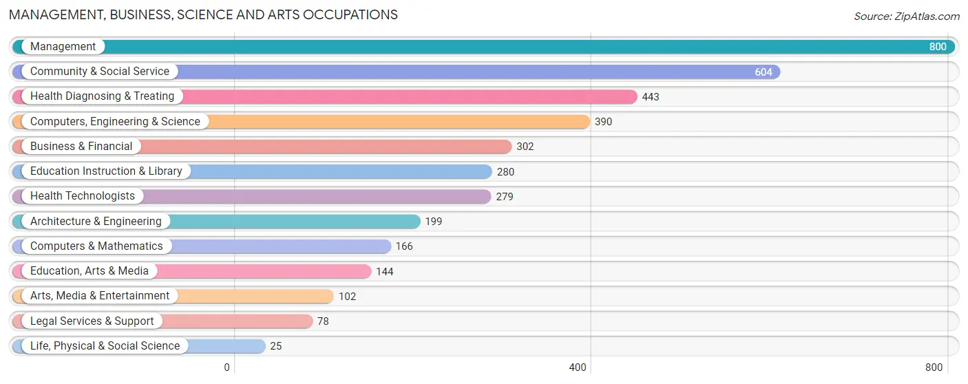 Management, Business, Science and Arts Occupations in Zip Code 55371