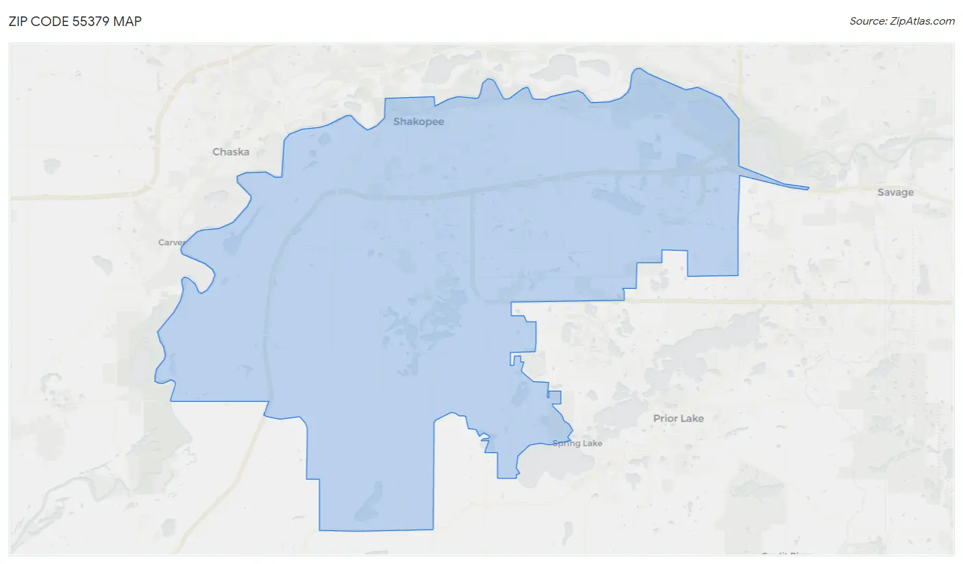 Zip Code 55379 Map