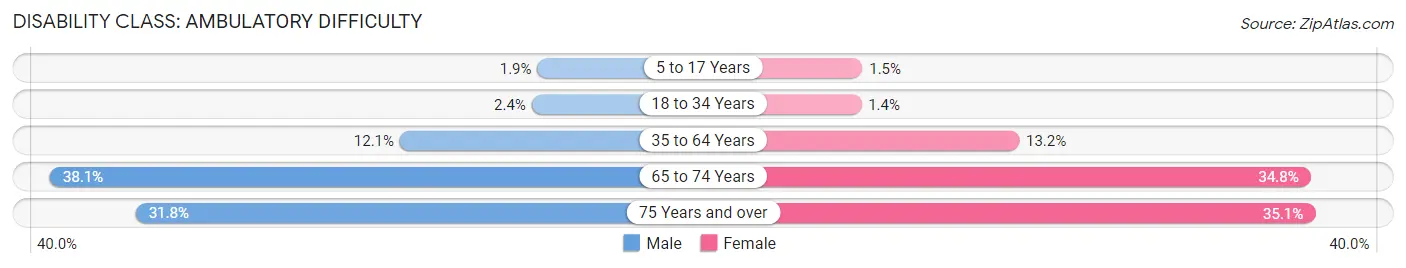 Disability in Zip Code 55411: <span>Ambulatory Difficulty</span>