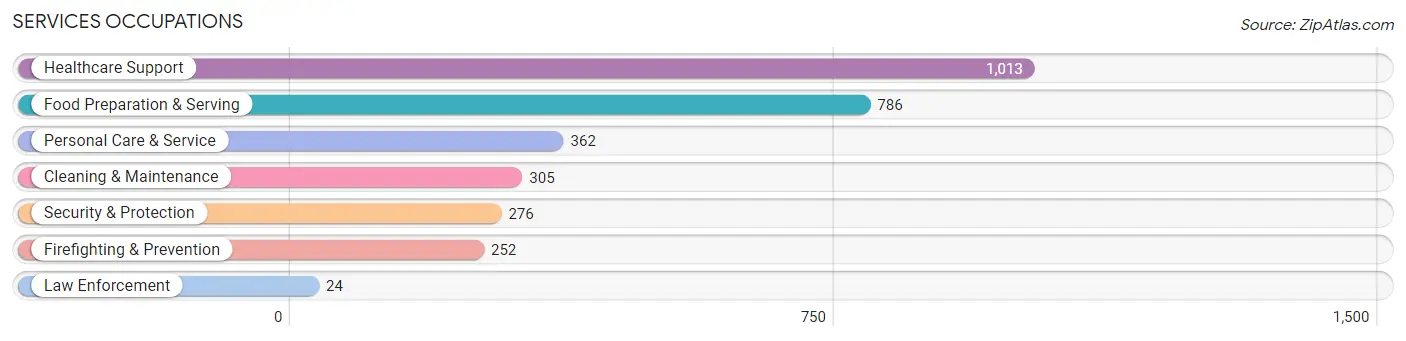 Services Occupations in Zip Code 55443