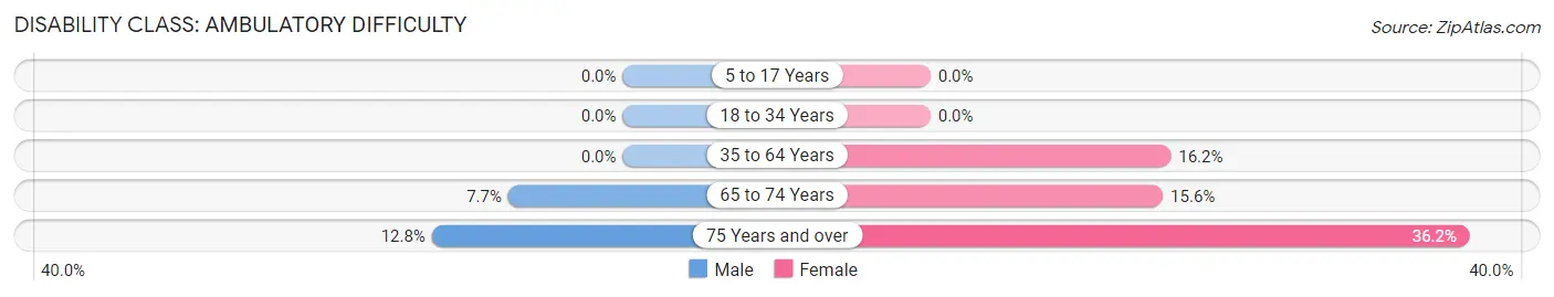 Disability in Zip Code 55713: <span>Ambulatory Difficulty</span>