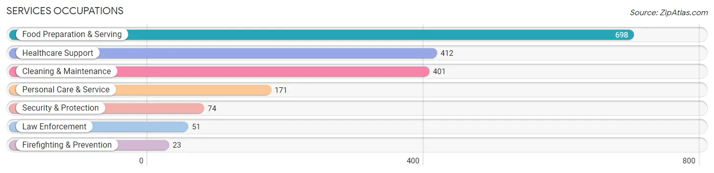 Services Occupations in Zip Code 55744