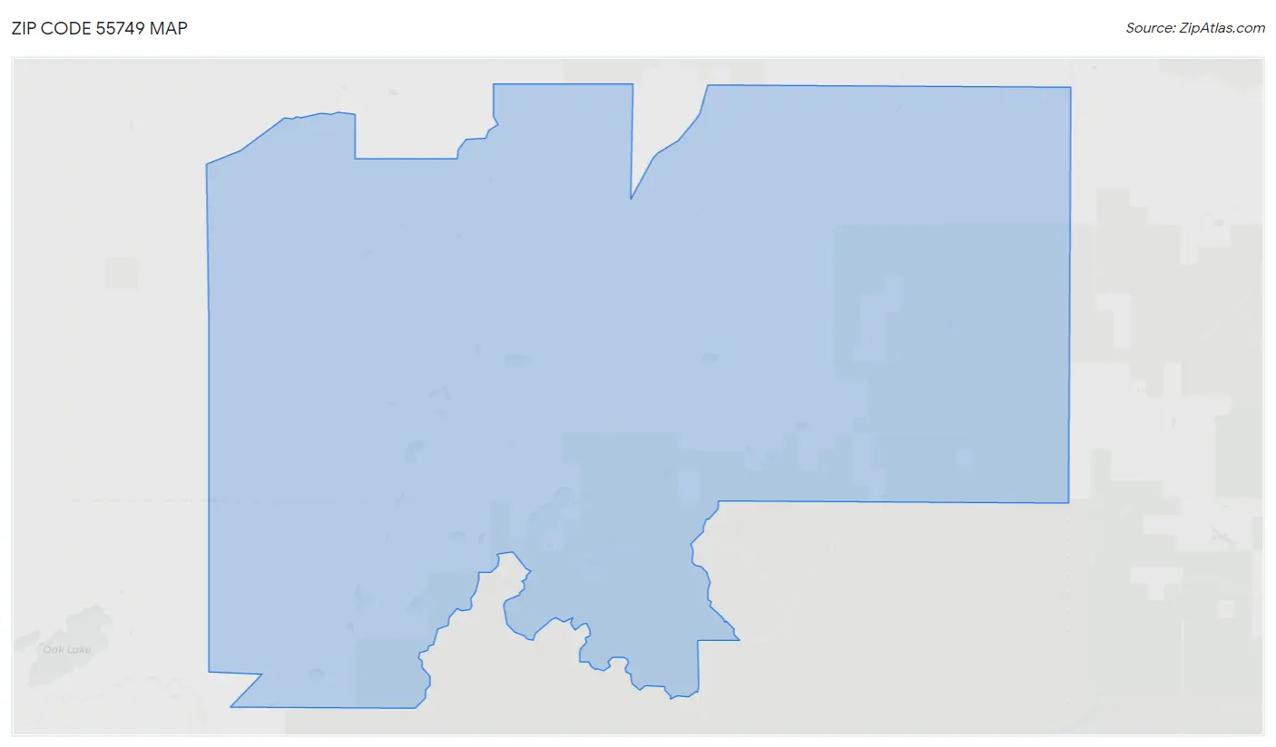 Zip Code 55749 Map