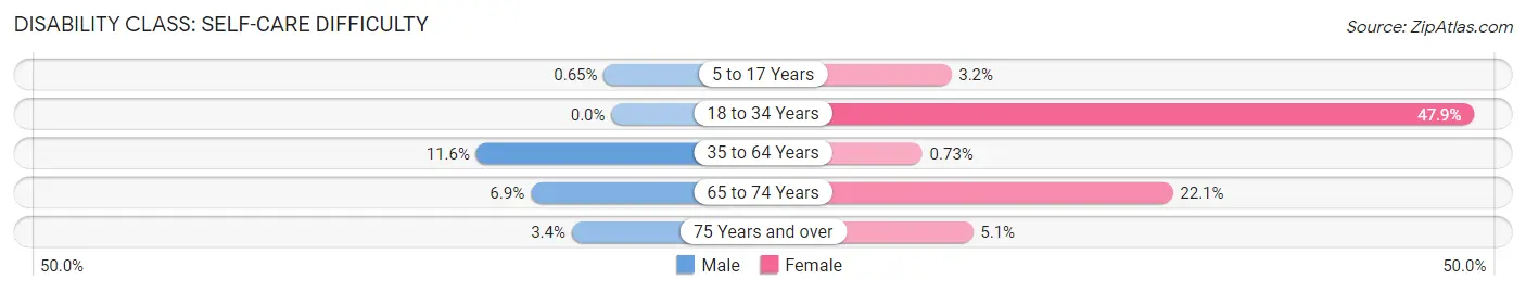 Disability in Zip Code 55771: <span>Self-Care Difficulty</span>