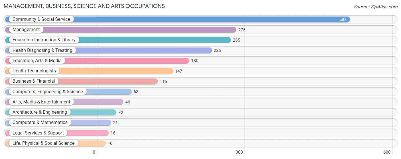 Management, Business, Science and Arts Occupations in Zip Code 55792