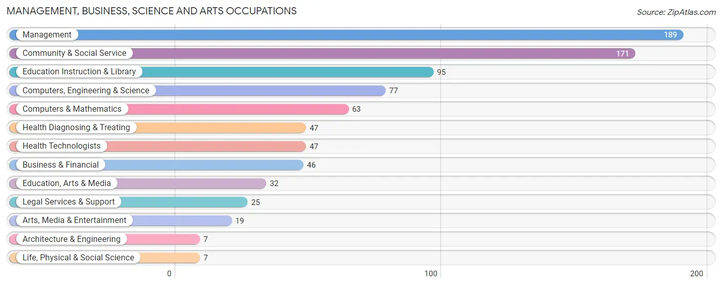 Management, Business, Science and Arts Occupations in Zip Code 55802