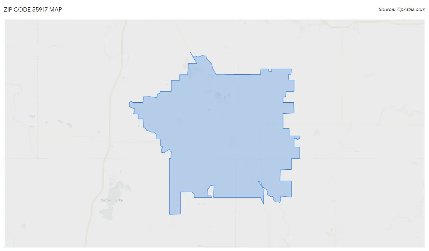 Zip Code 55917 Map