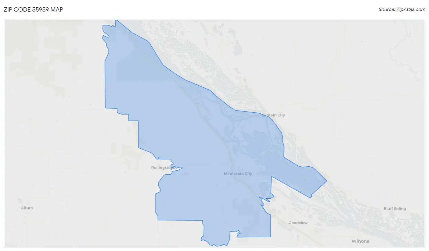 Zip Code 55959 Map