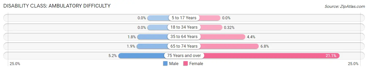 Disability in Zip Code 56013: <span>Ambulatory Difficulty</span>