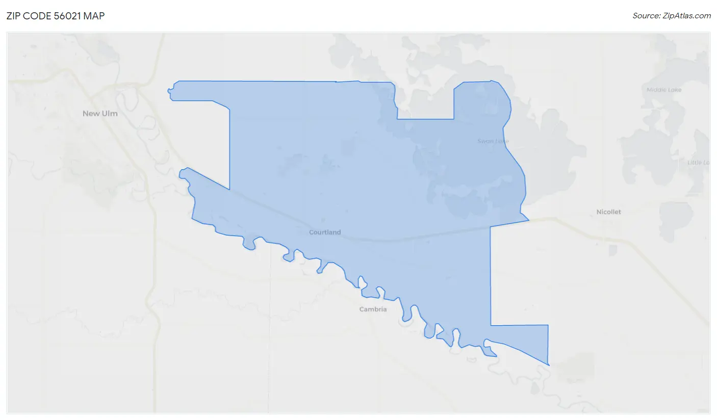 Zip Code 56021 Map