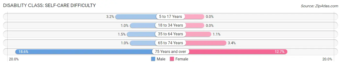 Disability in Zip Code 56093: <span>Self-Care Difficulty</span>