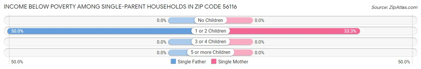Income Below Poverty Among Single-Parent Households in Zip Code 56116