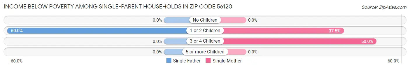 Income Below Poverty Among Single-Parent Households in Zip Code 56120