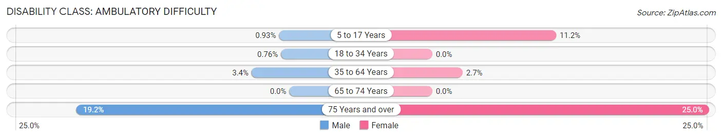 Disability in Zip Code 56152: <span>Ambulatory Difficulty</span>